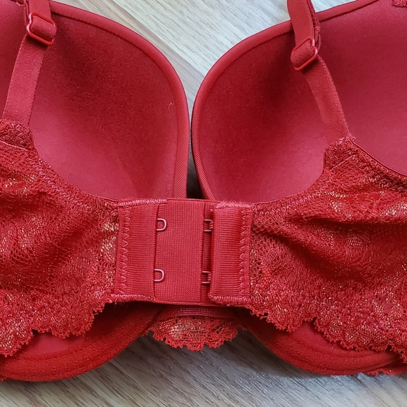 NWT Modern Movement lace wing push up underwire bra savvy red romantic classic - Picture 7 of 10